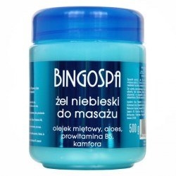 BINGOSPA BINGO GEL niebieski do masażu olejek miętowy, aloes, prowitamina B5, kamfora 500ml
